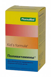 Кидс формула поливитамины таблетки жевательные 30 шт