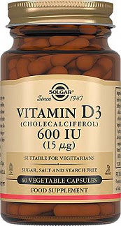 Солгар витамин д3 капсулы 600ме 60 шт