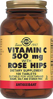 Солгар витамин с и шиповник таблетки 100 шт