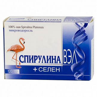 Спирулина вэл+селен таблетки 05г 120 шт