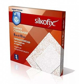 Силкофикс повязка стерильная первая помощь на нетканой основе 8х10см 5 шт фармапласт