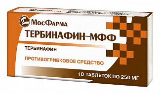 Тербинафин-мфф 250мг 10 шт таблетки