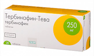 Тербинафин-тева 250мг 28 шт таблетки