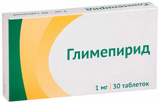Глимепирид 1мг 30 шт таблетки