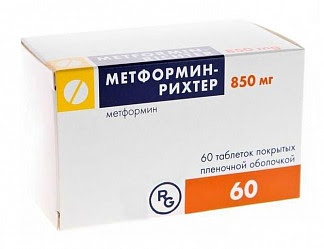 Метформин-рихтер 850мг 60 шт таблетки покрытые пленочной оболочкой