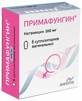 Примафунгин 100мг 6 шт суппозитории вагинальные