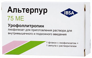 Альтерпур 75ме 1 шт лиофилизат для приготовления раствора для внутримышечного и подкожного введения