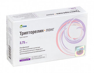 Трипторелин-лонг 375мг 1 шт лиофилизат для приготовления суспензии для внутримышечного пролонгированного действия
