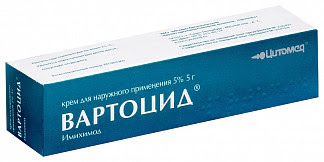 Вартоцид 5% 5г крем для наружного применения цитомед мбнпк зао