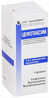 Цефотаксим 1г 1 шт порошок для приготовления раствора для внутривенного и внутримышечного введения