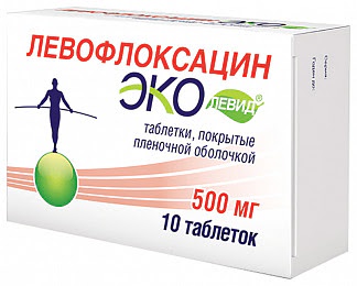 Левофлоксацин эколевид 500мг 10 шт таблетки покрытые пленочной оболочкой