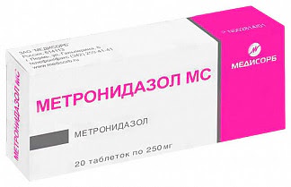 Метронидазол мс 250мг 20 шт таблетки