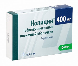 Нолицин 400мг 10 шт таблетки покрытые пленочной оболочкой