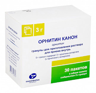 Орнитин канон 3г 30 шт гранулы для приготовления раствора для приема внутрь