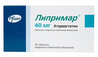 Липримар 40мг 30 шт таблетки покрытые пленочной оболочкой pfizer ireland pharmaceuticals