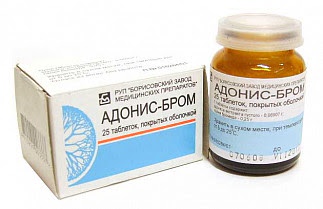 Адонис-бром 25 шт таблетки покрытые оболочкой