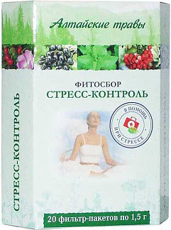 Алтайские травы стресс-контроль фитосбор 15г 20 шт фильтр-пакет