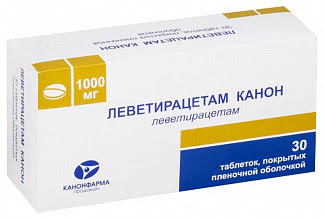 Леветирацетам канон 1000мг 30 шт таблетки покрытые пленочной оболочкой