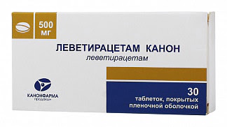 Леветирацетам канон 500мг 30 шт таблетки покрытые пленочной оболочкой