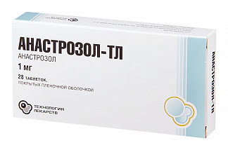 Анастрозол-тл 1мг 28 шт таблетки покрытые пленочной оболочкой