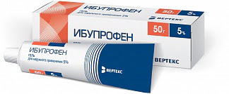 Ибупрофен 5% 50г гель для наружного применения