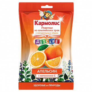 Кармолис леденцы детские мед-витамин с-апельсин 75г dr a&l schmidgall