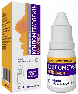 Ксилометазолин-солофарм 01% 10мл капли назальные
