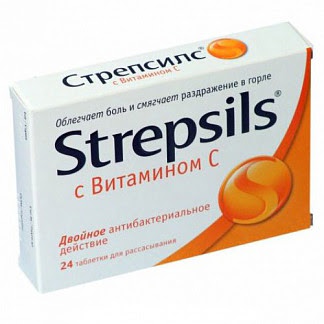 Стрепсилс с витамином c 36 шт таблетки для рассасывания апельсин