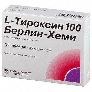 L-тироксин 100 берлин-хеми 100 шт таблетки