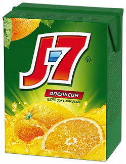 J7 сок апельсин 02л