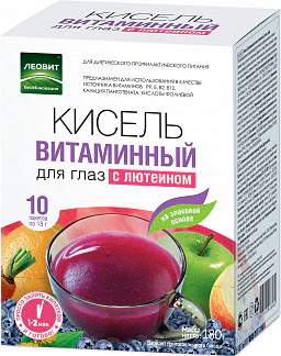 Кисель витаминный для глаз с лютеином 18г 10 шт пакет