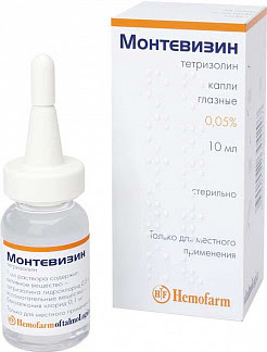 Монтевизин 005% 10мл капли глазные