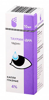 Таурин-диа 4% 10мл капли глазные